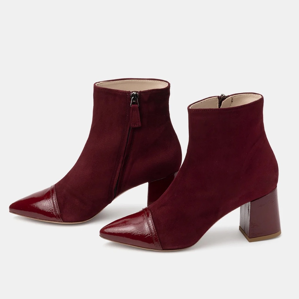 Bells & Becks The Brava Bordeaux boots—new in box, size 39.5